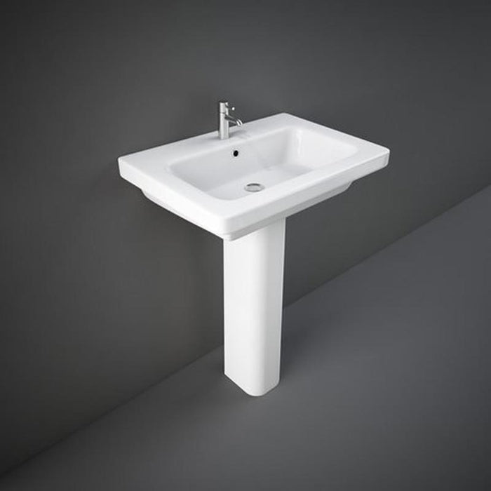 Rak Resort 50/55/65cm Square Pedestal Basin - 1TH - Unbeatable Bathrooms