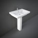 Rak Resort 50/55/65cm Square Pedestal Basin - 1TH - Unbeatable Bathrooms