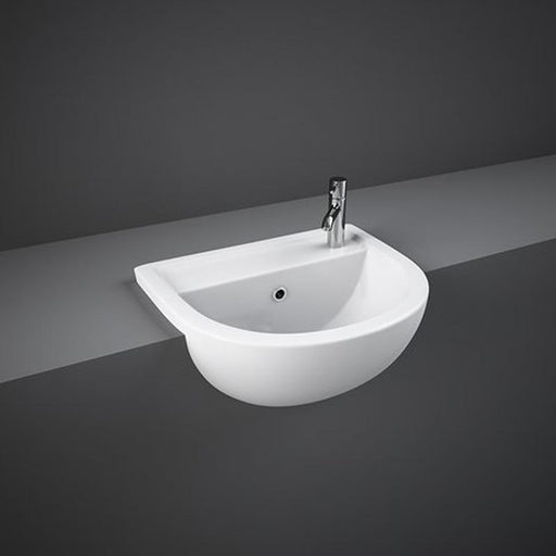 RAK Compact 40/45/55cm Semi-Recessed Basin - 1 & 2TH - Unbeatable Bathrooms