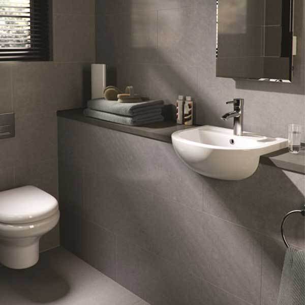 RAK Compact 40/45/55cm Semi-Recessed Basin - 1 & 2TH - Unbeatable Bathrooms