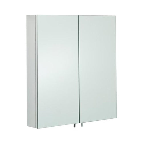 RAK Delta Mirrored Bathroom Cabinet 60cm x 67cm Stainless Steel - Unbeatable Bathrooms
