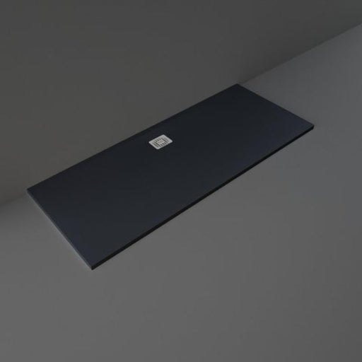 RAK Feeling Rectangular Shower Tray & Waste - Black - Unbeatable Bathrooms