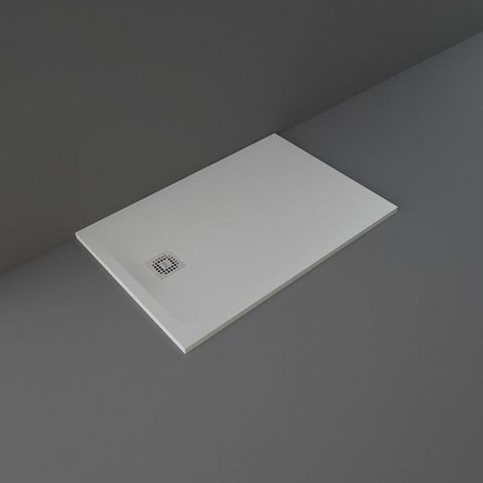 RAK Feeling Rectangular Shower Tray & Waste - Grey - Unbeatable Bathrooms