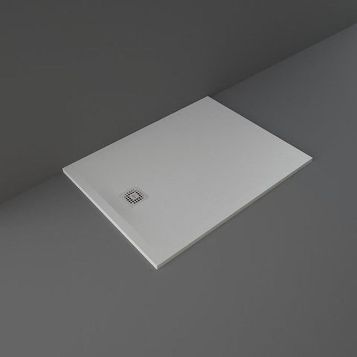 RAK Feeling Rectangular Shower Tray & Waste - Grey - Unbeatable Bathrooms