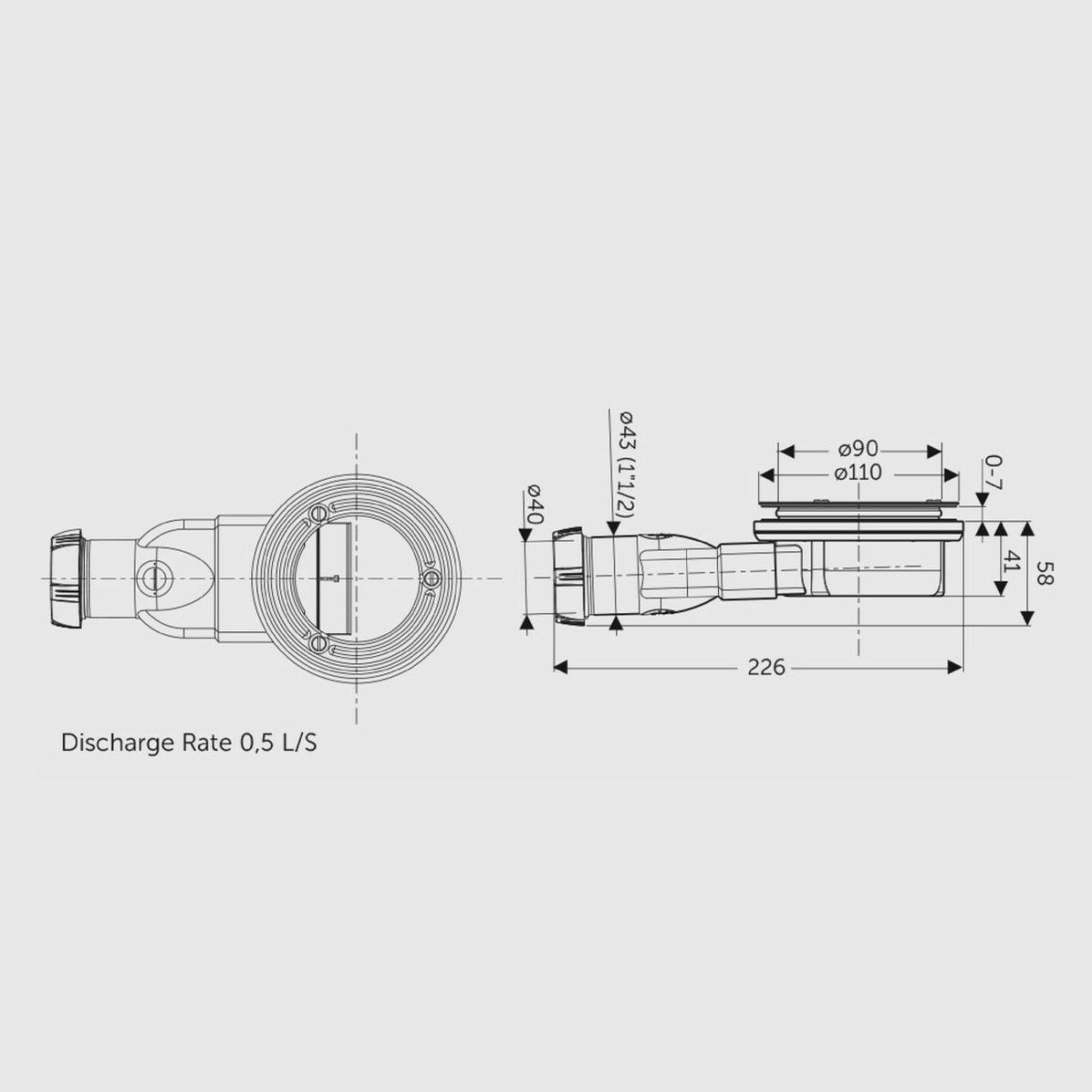 RAK Feeling Shower Tray Waste - RFXXGW00002