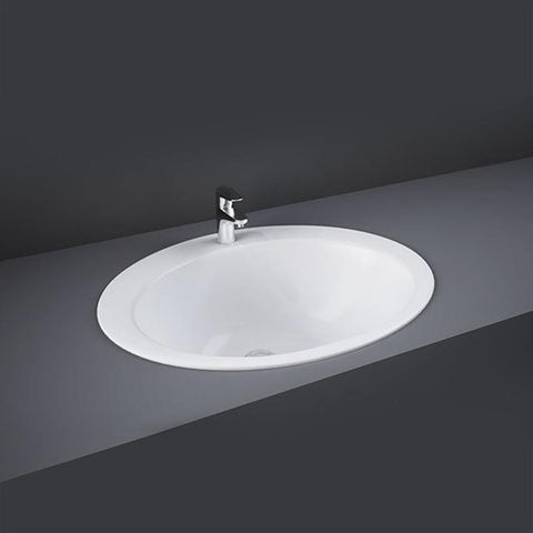 RAK Jessica 530mm Counter Inset Basin - 1 & 2TH - Unbeatable Bathrooms