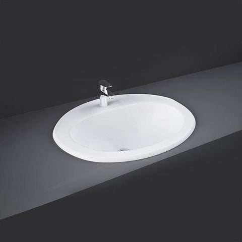 RAK Mira 560mm Counter Inset Basin - 1 & 2TH - Unbeatable Bathrooms