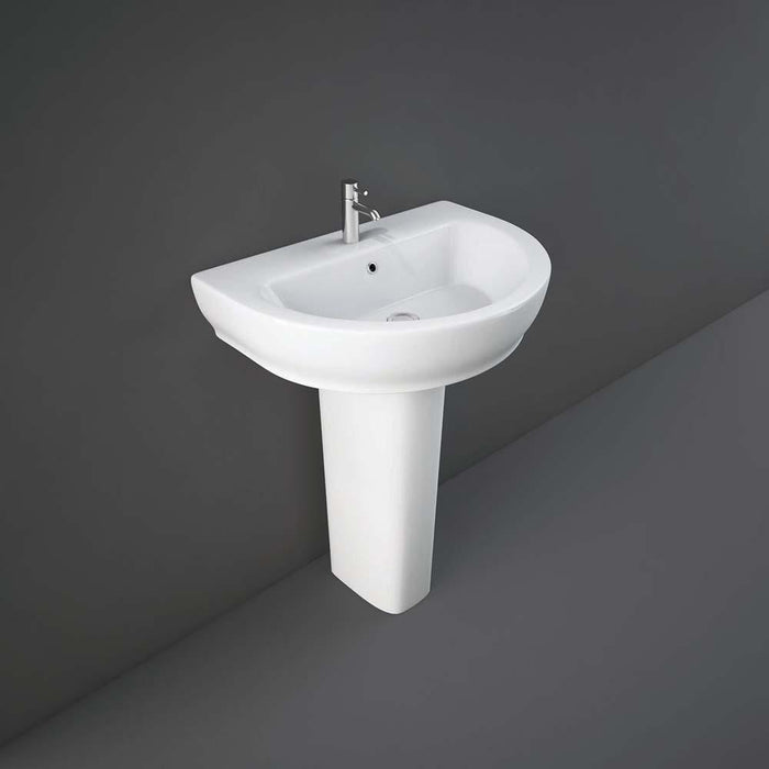 RAK Moon 65/80cm 1TH Pedestal Basin - Unbeatable Bathrooms