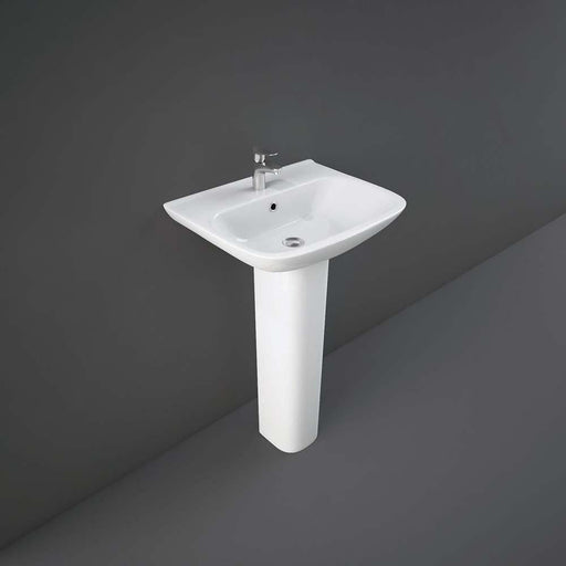 RAK Origin 52cm Full Pedestal Basin - 1TH - Unbeatable Bathrooms