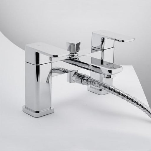 Rak Square Bath Shower Mixer Tap Pillar Mounted - Chrome - Unbeatable Bathrooms