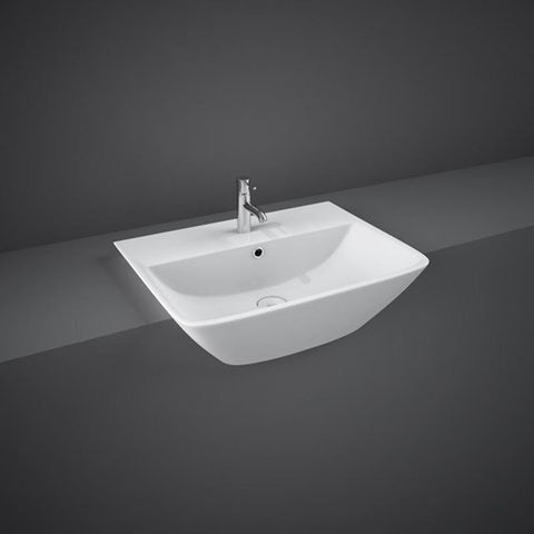 RAK Summit 500mm 1TH Semi-Recessed Basin - Unbeatable Bathrooms