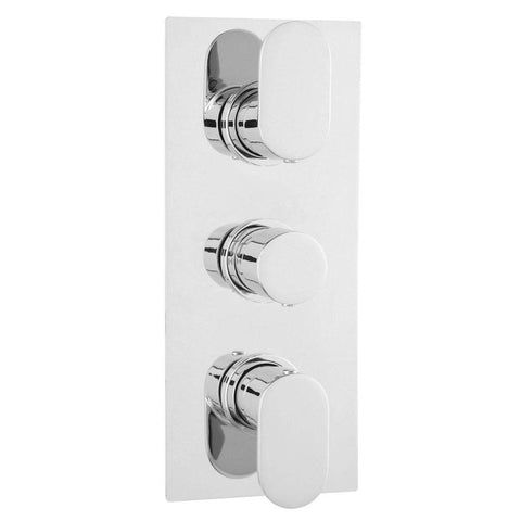 Hudson Reed Triple Thermostatic Shower Valve Chrome - Unbeatable Bathrooms