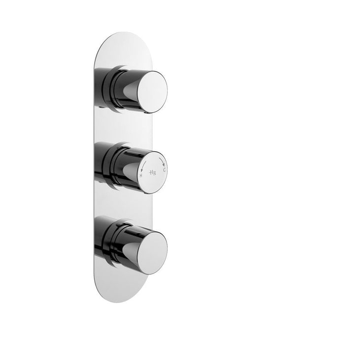 Hudson Reed Round Triple Shower Valve - Unbeatable Bathrooms