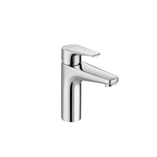 Roca Atlas Medium Height Basin Mixer with Smooth Body and Flexible Tails - Unbeatable Bathrooms