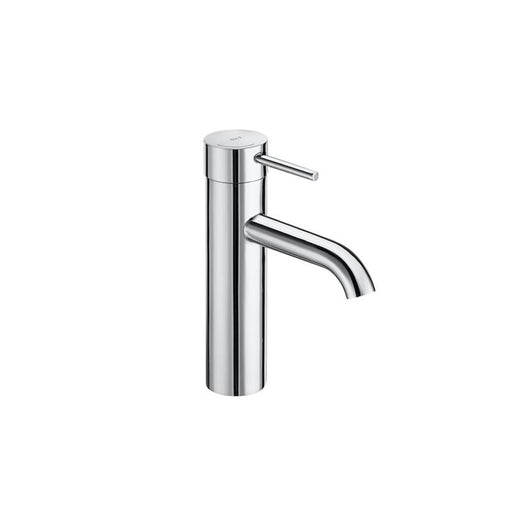 Roca Lanta Medium Height Basin Mixer with Smooth Body and Flexible Tails - Unbeatable Bathrooms
