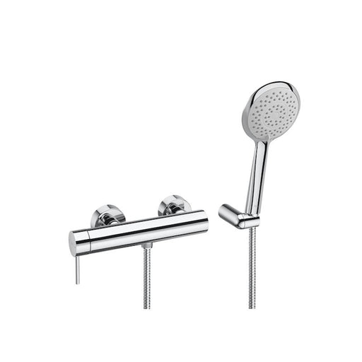 Roca Lanta Wall-Mounted Shower Mixer with Handset, Hose and Bracket - Unbeatable Bathrooms