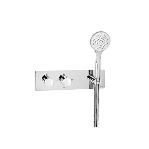 Roca Puzzle Built-In Thermostatic 3 Way Mixer with Handset and Ingegrated Fixed Bracket - Unbeatable Bathrooms