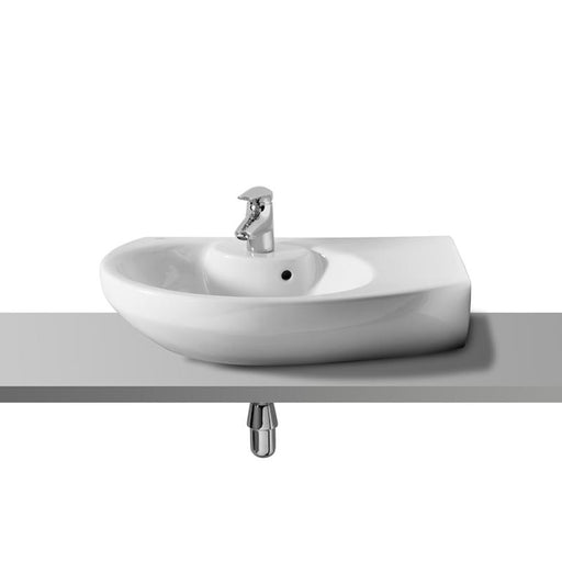 Roca Senso 680mm 1TH Asymmetrical Corner Basin - Unbeatable Bathrooms