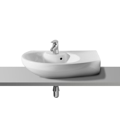 Roca Senso 680mm 1TH Asymmetrical Corner Basin - Unbeatable Bathrooms