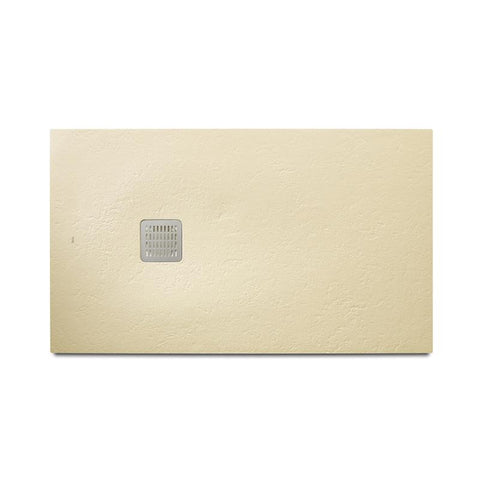 Roca Terran Rectangle Frameless Resin Shower Tray - Cream - Unbeatable Bathrooms