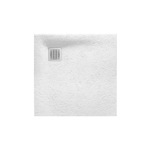 Roca Terran Square Frameless Resin Shower Tray - White - Unbeatable Bathrooms