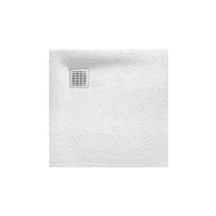 Roca Terran Square Frameless Resin Shower Tray - White - Unbeatable Bathrooms