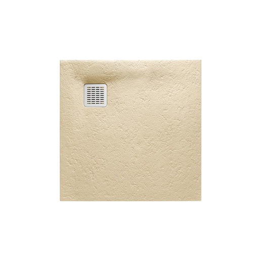 Roca Terran Square Frameless Resin Shower Tray - Cream - Unbeatable Bathrooms