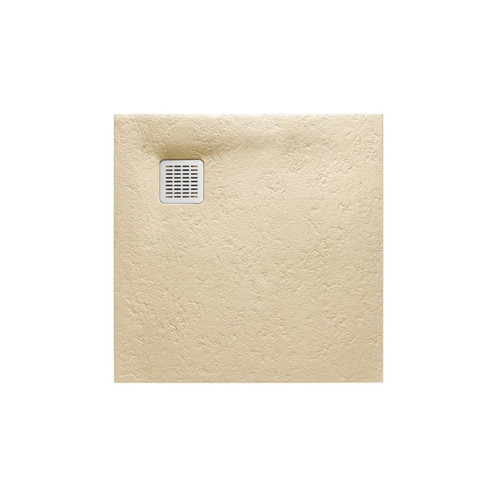 Roca Terran Square Frameless Resin Shower Tray - Cream - Unbeatable Bathrooms