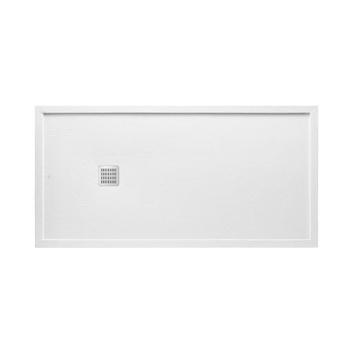 Roca Terran Rectangle Resin Shower Tray with Frame - White - Unbeatable Bathrooms