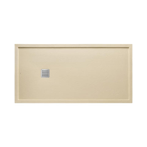Roca Terran Rectangle Resin Shower Tray with Frame - Cream - Unbeatable Bathrooms