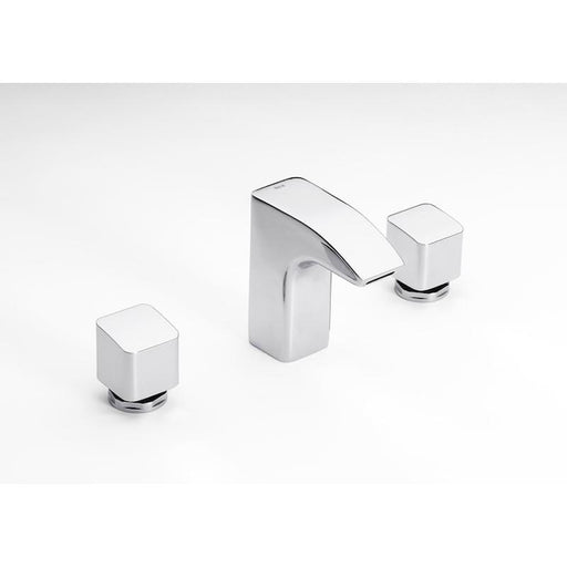 Roca Thesis Dual Control Deck-Mounted 3-Hole Basin Mixer with Pop Up Waste - Unbeatable Bathrooms