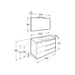 Roca Victoria-N Vanity Unit - Wall Hung 3 Drawer Unit with Mirror & Light (Various) - Unbeatable Bathrooms