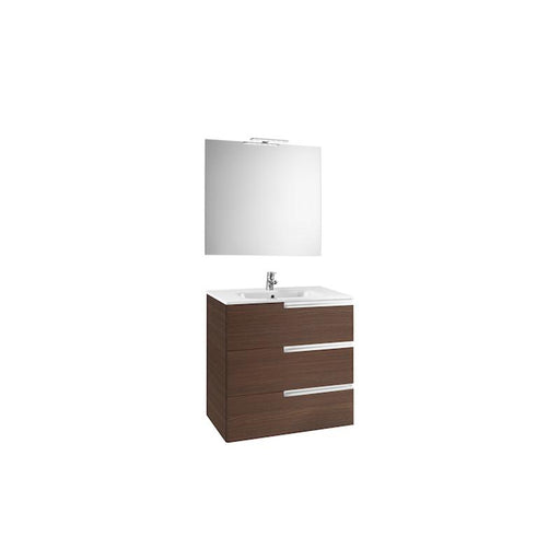 Roca Victoria-N Vanity Unit - Wall Hung 3 Drawer Unit with Mirror & Light (Various) - Unbeatable Bathrooms