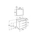 Roca Victoria-N Vanity Unit - Wall Hung 3 Drawer Unit with Mirror & Light (Various) - Unbeatable Bathrooms