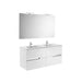 Roca Victoria-N 1200mm Double Vanity Unit - Wall Hung 4 Drawer Unit with Mirror & Light - Unbeatable Bathrooms