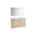 Roca Victoria-N 1200mm Double Vanity Unit - Wall Hung 6 Drawer Unit with Mirror & Light - Unbeatable Bathrooms