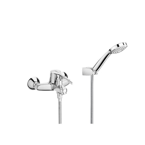 Roca Victoria Pro Wall-Mounted Bath-Shower Mixer with Handset, Hose and Bracket - Unbeatable Bathrooms