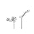 Roca Victoria Pro Wall-Mounted Bath-Shower Mixer with Handset, Hose and Bracket - Unbeatable Bathrooms