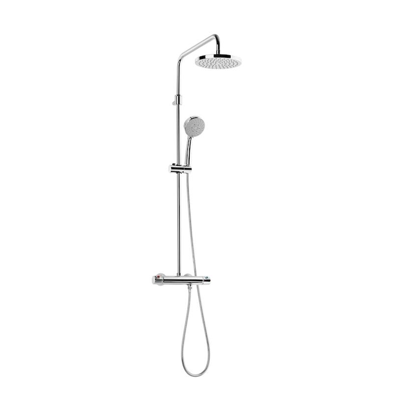 Gold Shower Column Roca Roca Victoria-T Thermostatic Shower Column with Adjustable Head Height
