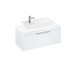 Britton Shoreditch 1000mm Vanity Unit - Wall Hung 1 Drawer Unit with White Worktop & Yacht Countertop Basin - Unbeatable Bathrooms