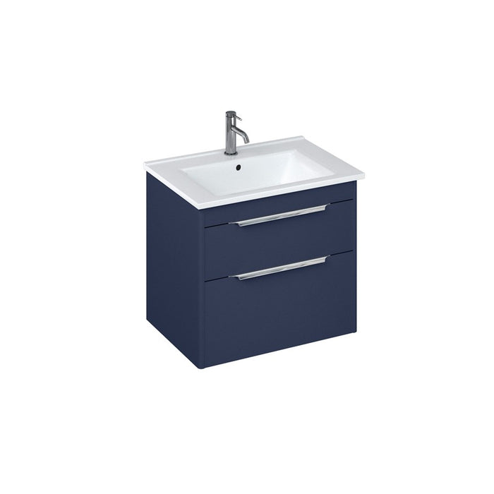 Britton Shoreditch 620mm Vanity Unit - Wall Hung 2 Drawer Unit with Square Basin - Unbeatable Bathrooms