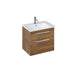 Britton Shoreditch 620mm Vanity Unit - Wall Hung 2 Drawer Unit with Square Basin - Unbeatable Bathrooms