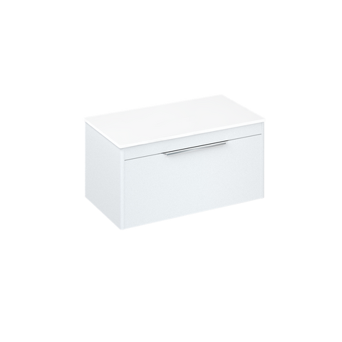 Britton Shoreditch 850mm Wall Hung Single Drawer Unit with White Worktop - Unbeatable Bathrooms