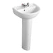 Armitage Shank Sandringham 21 50cm Pedestal Basin -One Taphole with Overflow No Chainstay Hole - Unbeatable Bathrooms