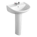 Armitage Shank Sandringham 21 50cm Pedestal Basin -One Taphole with Overflow No Chainstay Hole - Unbeatable Bathrooms