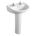 Armitage Shank Sandringham 21 50cm Pedestal Basin -One Taphole with Overflow No Chainstay Hole - Unbeatable Bathrooms