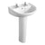 Armitage Shank Sandringham 21 50cm Pedestal Basin -One Taphole with Overflow No Chainstay Hole - Unbeatable Bathrooms