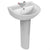 Armitage Shank Sandringham 21 50cm Pedestal Basin -One Taphole with Overflow No Chainstay Hole - Unbeatable Bathrooms