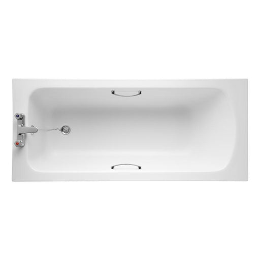 Armitage Shanks Sandringham 21 Bath, 1600 x 700mm with 2 Tapholes (and Handgrips) - Unbeatable Bathrooms