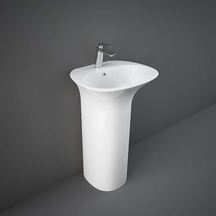 RAK Sensation 55cm Full Pedestal Basin - 0 & 1TH - Unbeatable Bathrooms